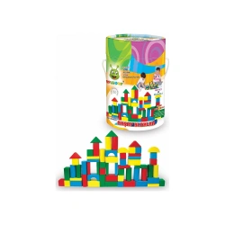 WOODOY 60 PARCA KÜÇÜK KOVALI BLOKLAR RENKLİ