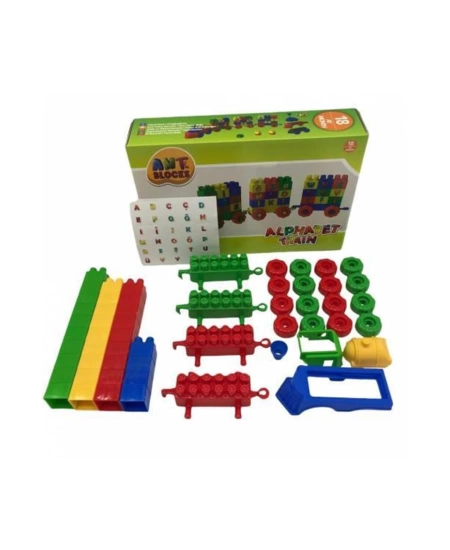ASY ANT BLOCKS 56 PARÇA HARFLİ TREN SETİ