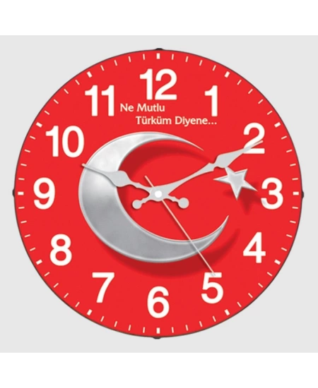 AYPŞ TÜRK BAYRAĞI BOMBELİ SAAT