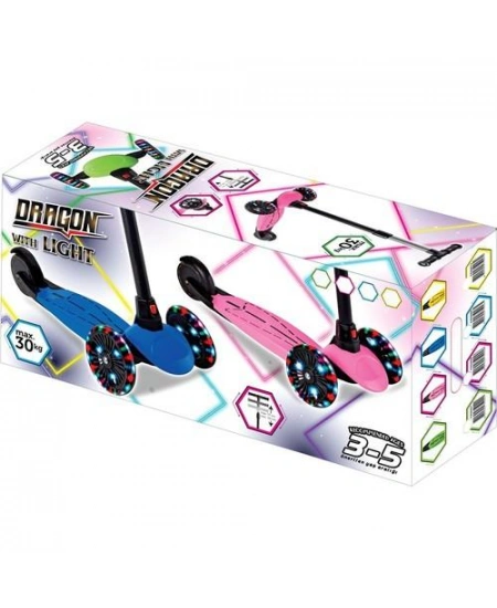 FRKN DRAGON IŞIKLI SCOOTER PEMBE