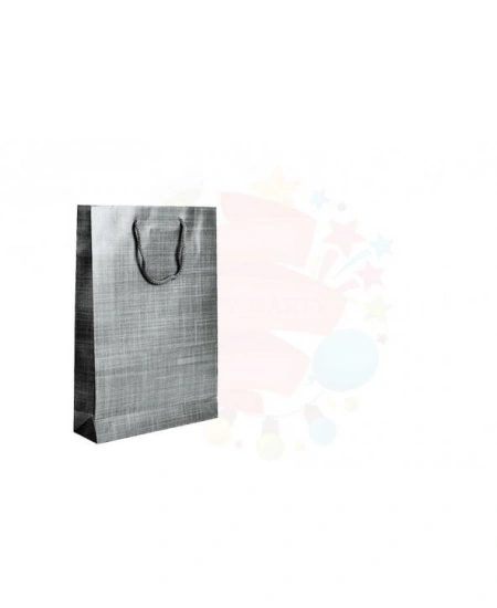 KARTON ÇANTA SELOFANLI 26*38 GÜMÜŞ 25Lİ