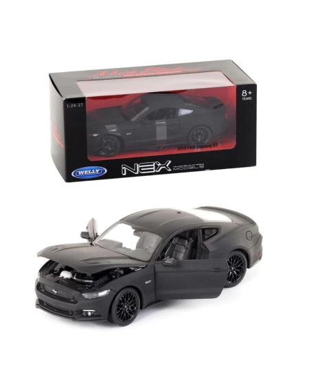 WELLY 1/24 15 FORD MUSTANG MATTE BLACK 24062