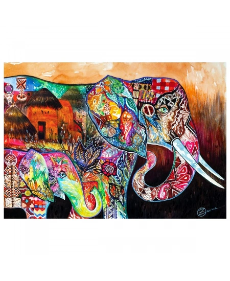 KS PUZZLE 1000 AFRİCANrnPATCHWORKr (NET)