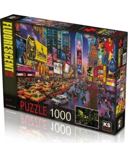 KS GAMES 1000 PARÇA PUZZLE FOSFORLU METROPOL