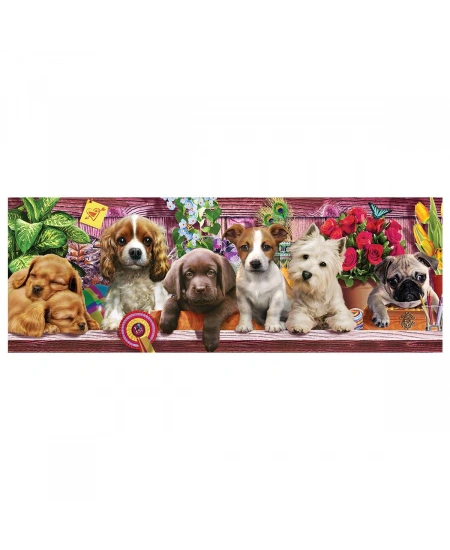 KS PUZZLE 1000 PANORAMİK PUPPİES (NET)