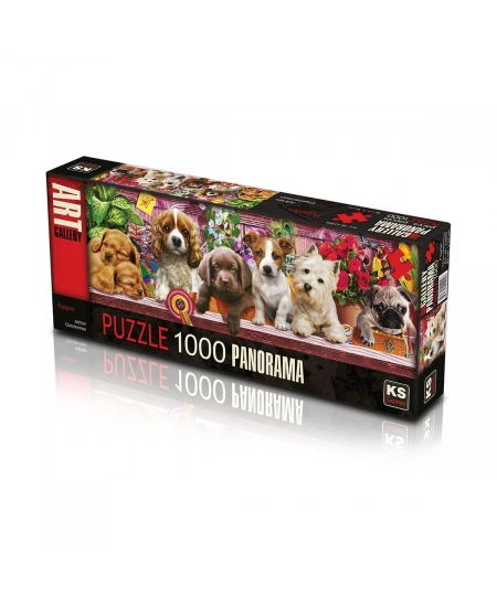 KS PUZZLE 1000 PANORAMİK PUPPİES (NET)