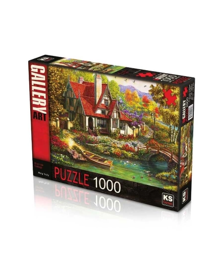KS GAMES 1000 PARÇA PUZZLE RİVERSİDE COTTAGE