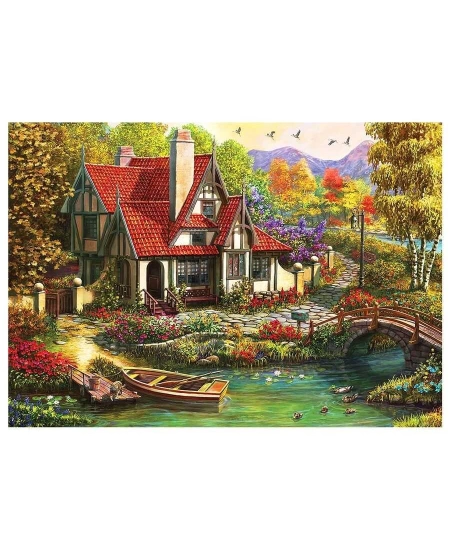 KS GAMES 1000 PARÇA PUZZLE RİVERSİDE COTTAGE