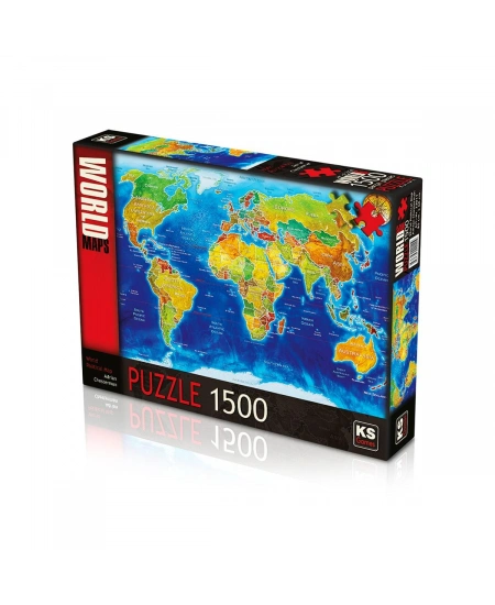 KS PUZZLE 1500 WORLD POLİTİCAL MAP