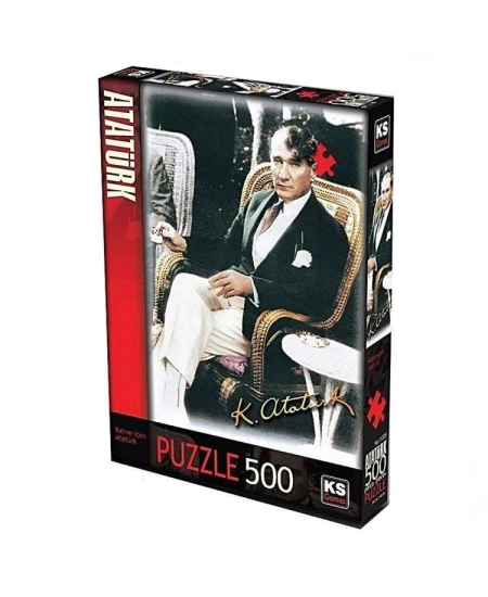 KS GAMES 500 PARÇA PUZZLE KAHVE İÇEN ATATÜRK