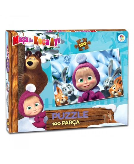 LÇ MAŞA KOCA AYI 100 PRÇ KUTU PUZZLE