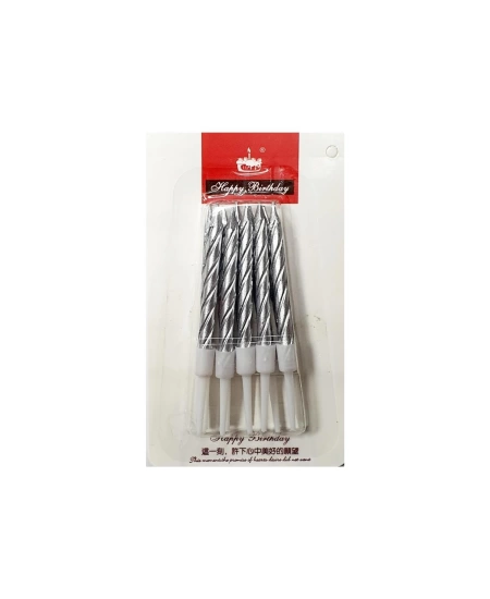 ND MUM BURGULU 8 CM 10LU GÜMÜŞ (NET)