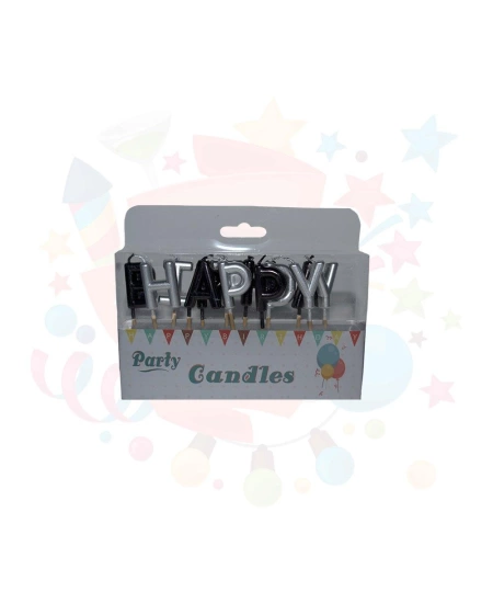 ND MUM HAPPY BIRTHDAY HARFLİ SİYAH GÜMÜŞ