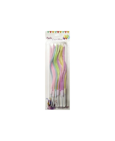 ND MUM SPİRAL 17 CM 12 Lİ MAKARON KARIŞIK RENK