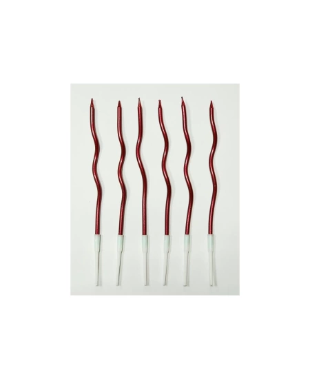 ND MUM SPİRAL 17 CM 6 LI KIRMIZI