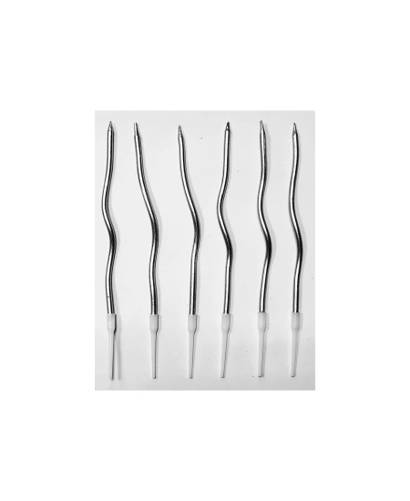 ND MUM SPİRAL 17 CM 6LI GÜMÜŞ