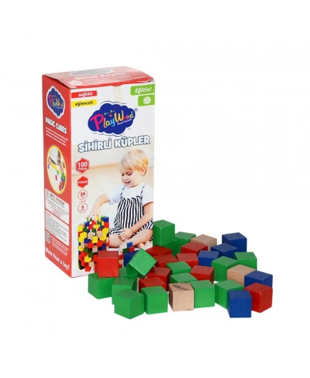 AHŞAP SİHİRLİ KÜPLER 100 PARÇA