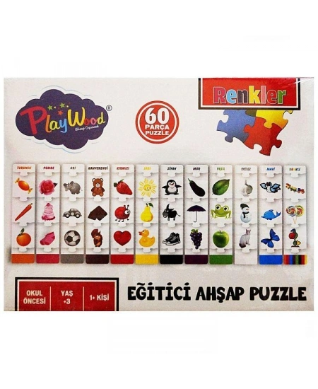 ONYL EĞİTİCİ AHŞAP PUZZLE-RENKLER