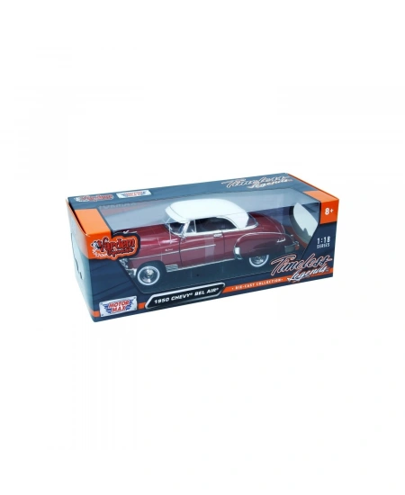 MOTOR MAX 1/18 1950 CHEVY BEL AIR (KIRMIZI)