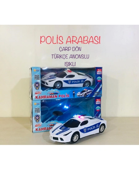 DMN PİLLİ TÜRKÇE SESLİ ÇARP DÖN POLİS ARABASI