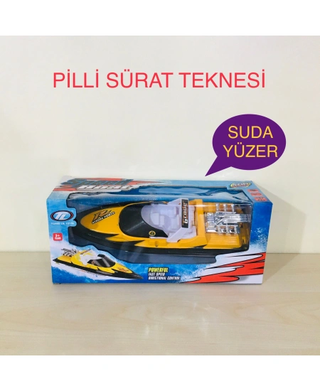 SUDA GİDEN SÜRAT GEMİSİ PİLLİ