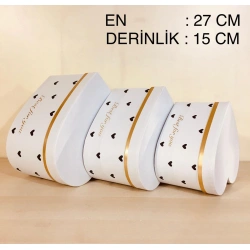 ND KUTU KALP 3 LÜ BEYAZ SİYAH PUANTİYELİ