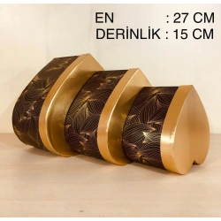 ND  KUTU KALP ALTIN KAPAKLI 3 LÜ FIRÇA DESENLİ SYH