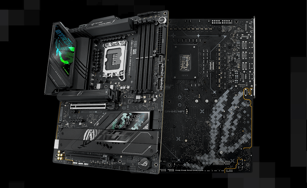 ASUS ROG STRIX Z890-F GAMING WIFI Ön ve Arka Tasarım