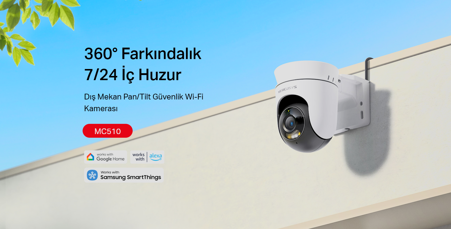 Mercusys MC510 Yatay Dikey Hareketli Dış Mekan Güvenlik Kamerası