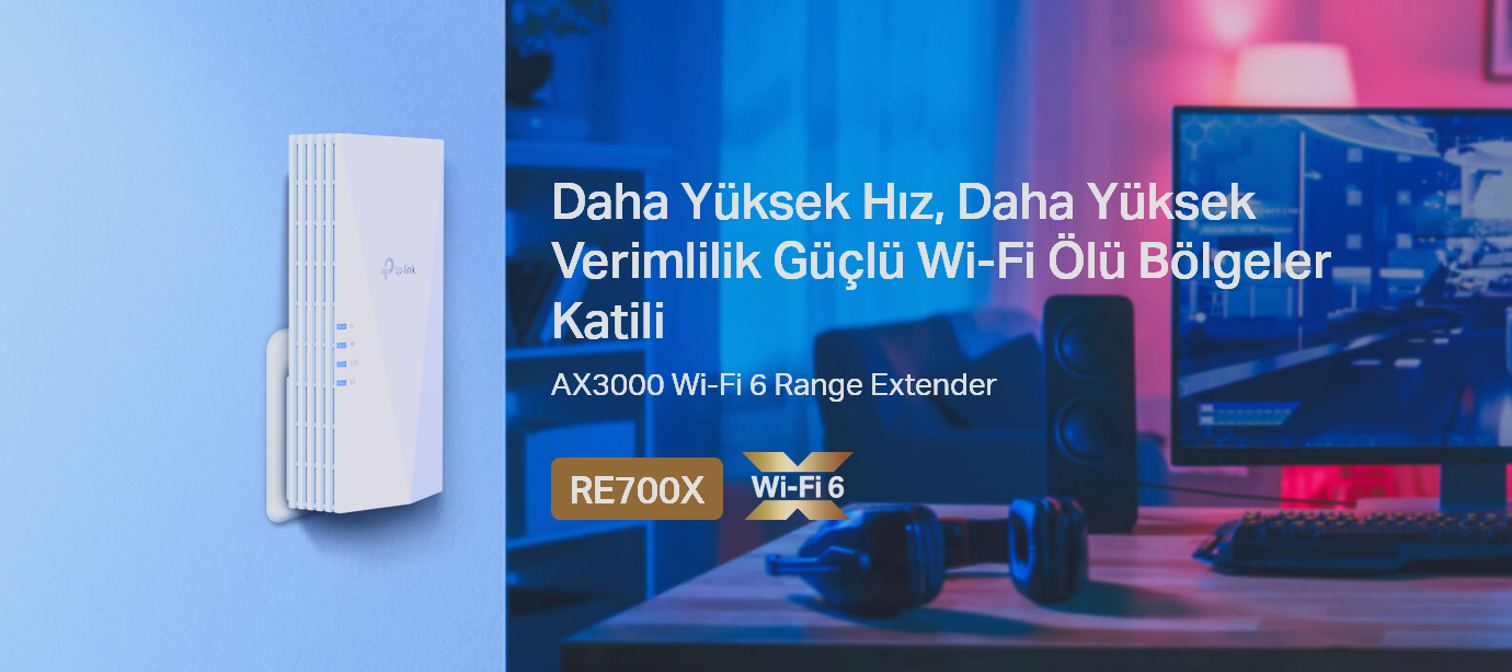 TP-Link RE700X AX3000 Wi-Fi 6 Menzil Genişletici