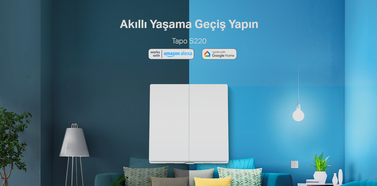 TP-Link Tapo S220 Çift Düğmeli Akıllı Işık Anahtarı