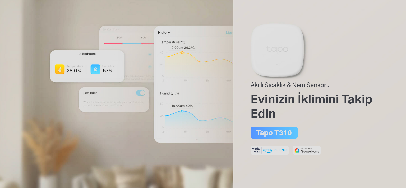 TP-Link Tapo T310 Akıllı Sıcaklık ve Nem Sensörü