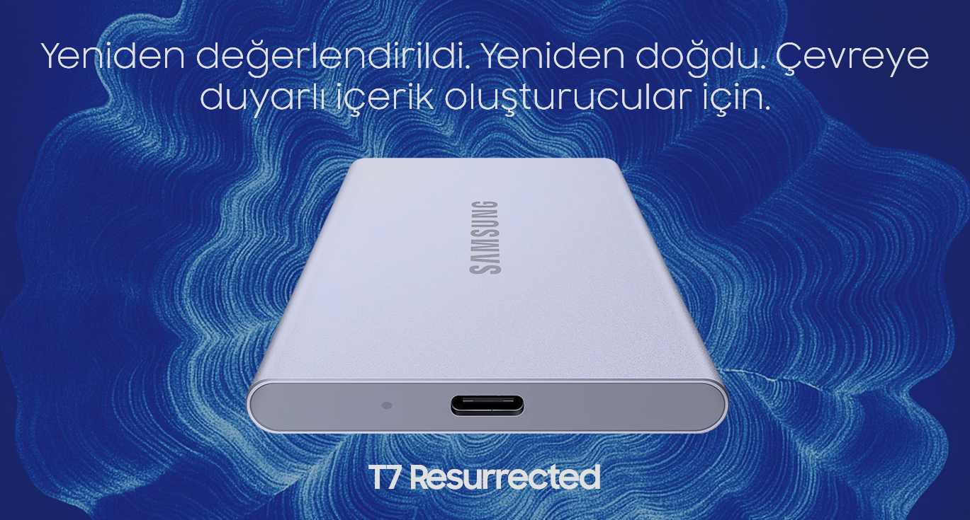 Samsung T7 Taşınabilir SSD 2TB Gümüş Rengi