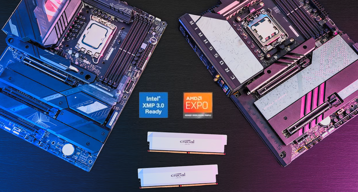 Crucial Pro White Intel XMP 3.0 ve AMD EXPO