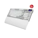 ASUS ROG Azoth 96 HE White Edition OLED Ekranlı ROG HFX V2 Manyetik Anahtarlar Türkçe Q Kablosuz Hall Effect Analog Beyaz Gaming Klavye