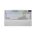 ASUS ROG Azoth 96 HE White Edition OLED Ekranlı ROG HFX V2 Manyetik Anahtarlar Türkçe Q Kablosuz Hall Effect Analog Beyaz Gaming Klavye