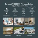 TP-Link Festa F65 AX3000 Tavana Monte Wi-Fi 6 Ultra İnce Access Point
