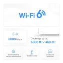 TP-Link Mercusys Halo H80X AX3000 WiFi 6 İkili Paket Tüm Ev Mesh Ağ Sistemi