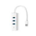 TP-Link UE330 USB 3.0 3-Port Hub ve Gigabit Ethernet Adaptör USB Adaptör