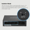 TP-Link Mercusys MS106LP 4-Port PoE+ 6-Port 10/100Mbps Masaüstü Switch