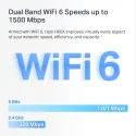 TP-Link Mercusys Halo H60X AX1500 Tüm Ev Mesh Wi-Fi 6 Sistemi