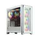 Corsair iCUE 4000X RGB White Mid-Tower e-ATX Beyaz Bilgisayar Kasası