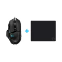 Logitech G502 HERO 25600 DPI Gaming Mouse & G240 280x340 mm. Gaming Mouse Pad Bundle