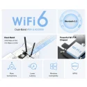 Mercusys MA80XE AX3000 Wi-Fi 6 Bluetooth 5.3 PCIe Adaptörü