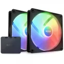 NZXT F140 RGB Core Twin Pack Black 140 mm Fan İkili Set ve Kontrolcü Hub