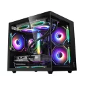 Segotep Brave W1 750W 80+ Bronze Temperli Cam RGB 3x Fanlı mATX Panoramik Bilgisayar Kasası