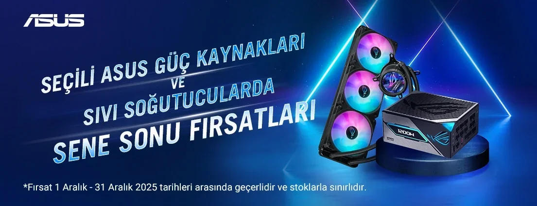 Seçili ASUS Güç Kaynakları ve Sıvı Soğutucularda Sene Sonu Fırsatları