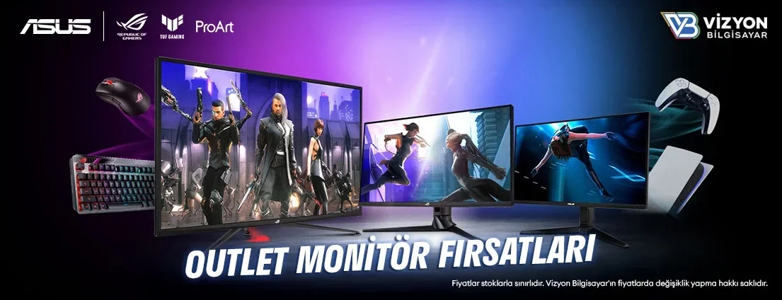 ASUS Outlet Monitörlerde Vizyon Bilgisayar'a Özel Fırsatlar