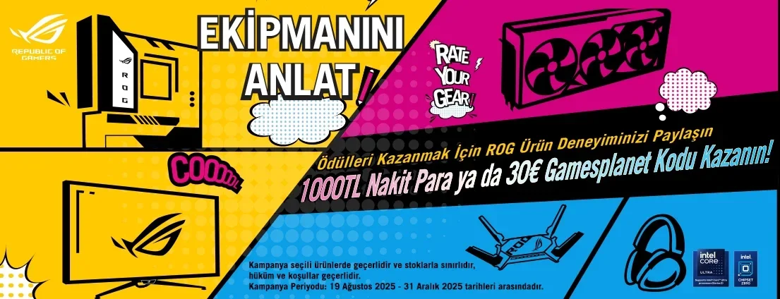 ASUS ROG Ekipmanını Anlat - 1000 TL Nakit Para ya da 30€ Gamesplanet Kodu Kazan