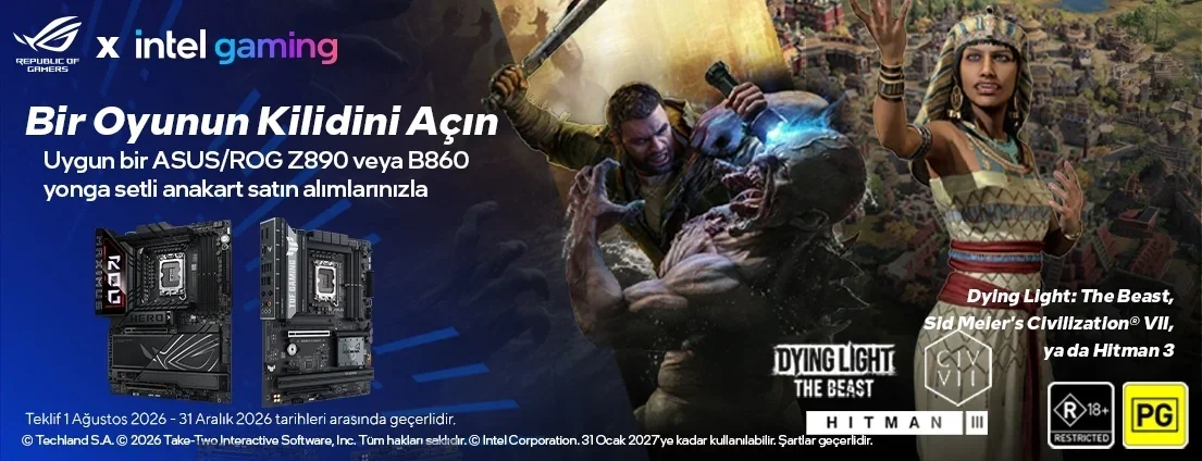 ASUS Z890 ve B860 Anakart Hediye Oyun Kampanyası